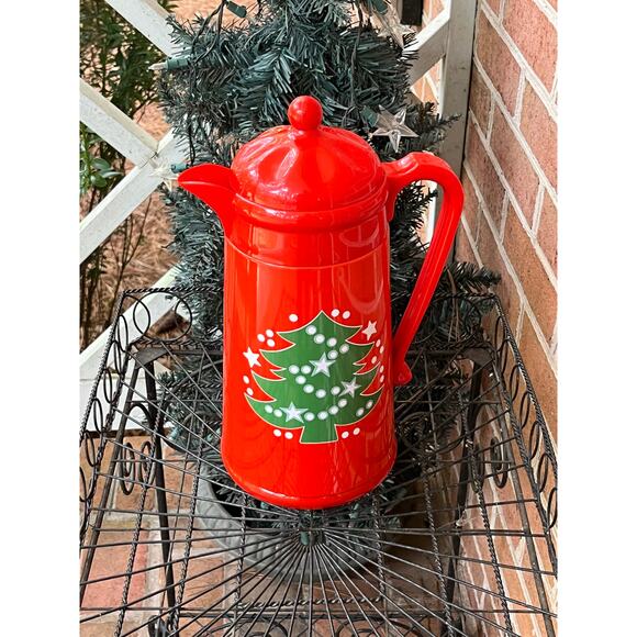 WAECHTERSBACH Plastic Thermos/Carafe & Lid Christmas Tree Large Red - Picture 1 of 12